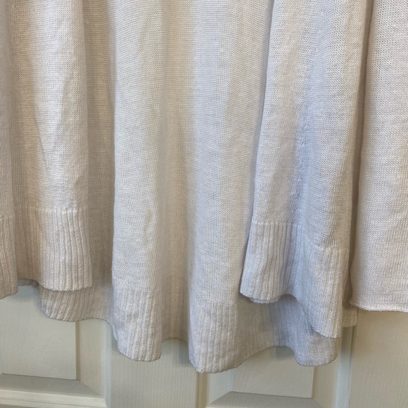 Eileen Fisher White Linen Knitted Cardigan Sweater Sz Small - Picture 3 of 10